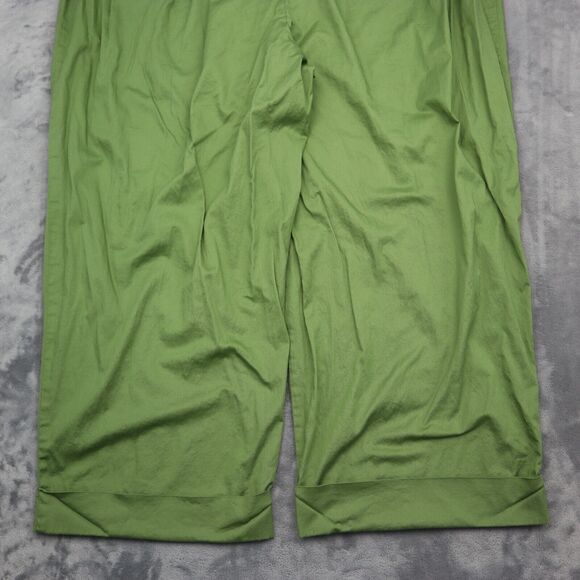 Bag Age Shorts Womens 20 Green High Rise Cotton Medium Wash Elastic Waist - Picture 16 of 16